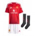 Fotbalové Dres Manchester United Alejandro Garnacho #17 Dětské Domácí 2024-25 Krátký Rukáv (+ trenýrky)